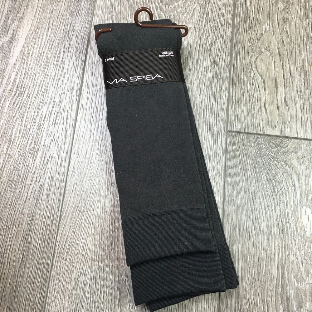 Via Spiga 2 pairs black One Size Socks